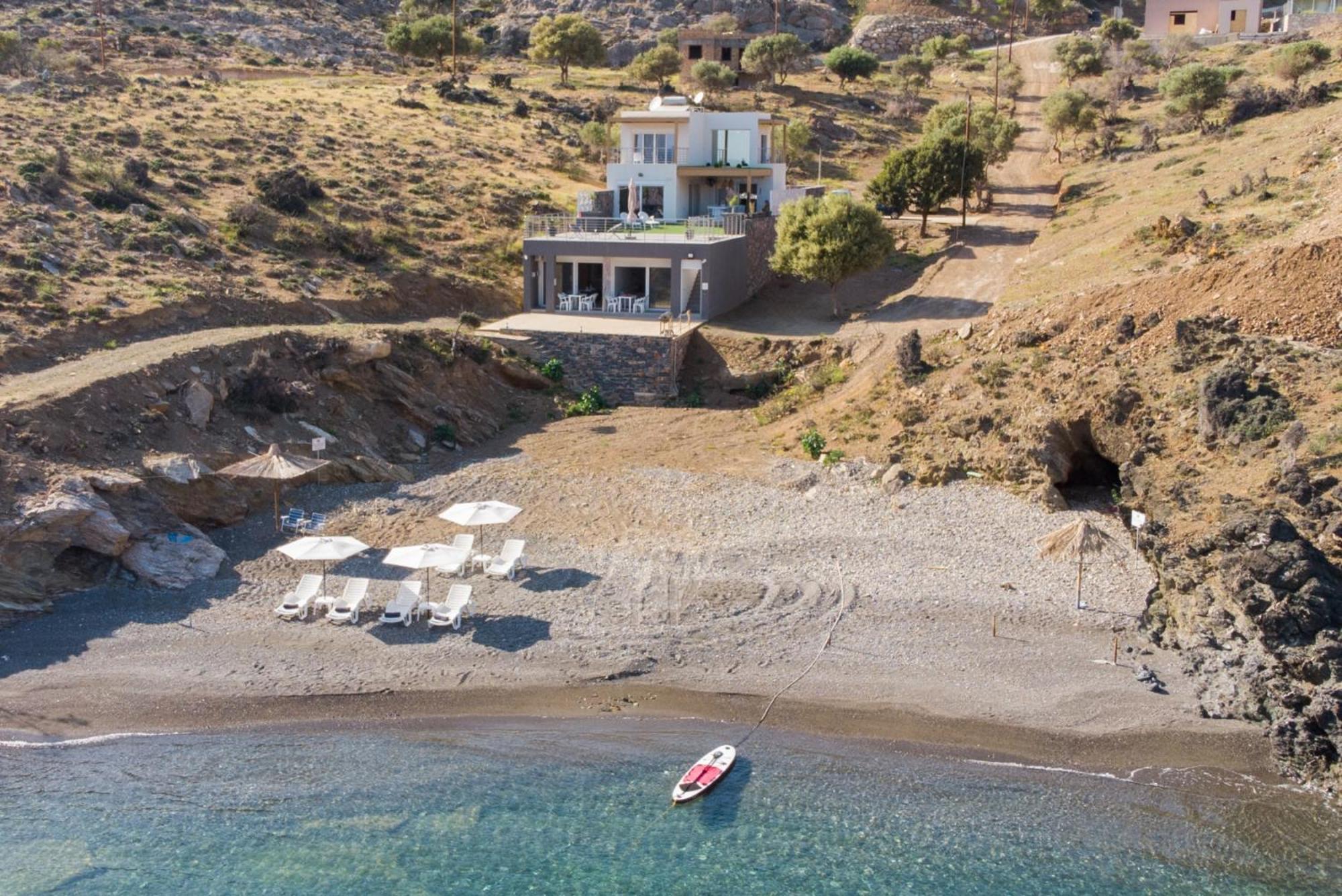 Beachfront Studio Kyma West ~ Crete's Hidden Gem Kali Limenes Buitenkant foto